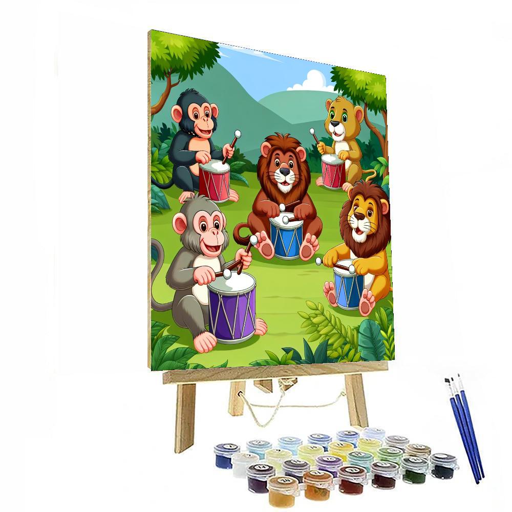 Jungle Drums Paint By Numbers Art