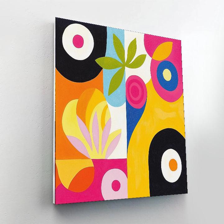 Joan Miró Inspired Abstract Playfulness  Number Painting