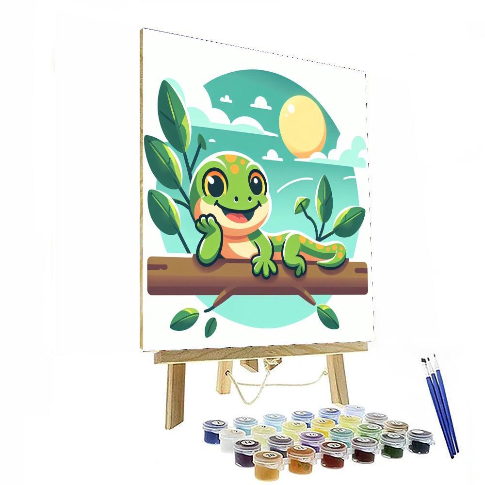 Curious Gecko Paint By Color