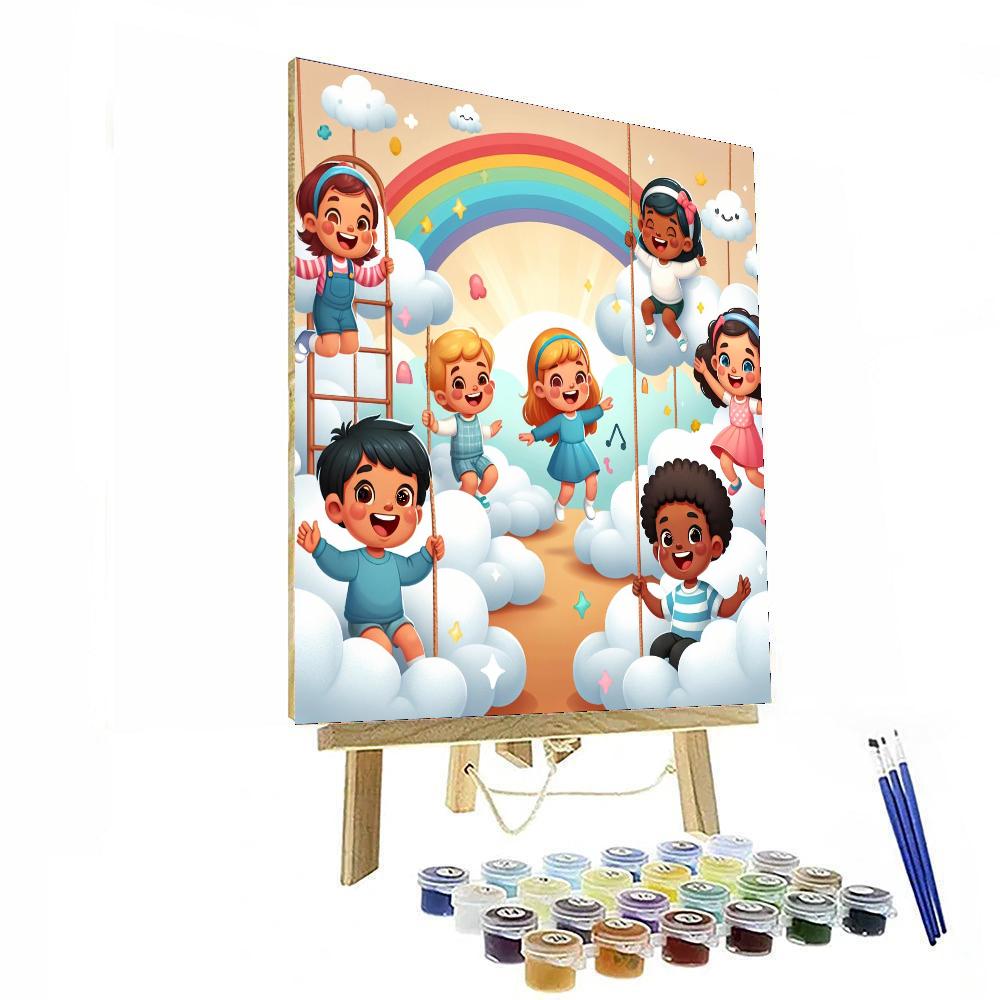 Puffy Cloud Playground Paint By Number