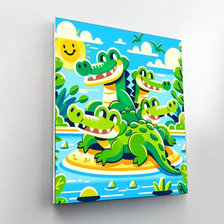 Colorful Crocodiles Paint By Number