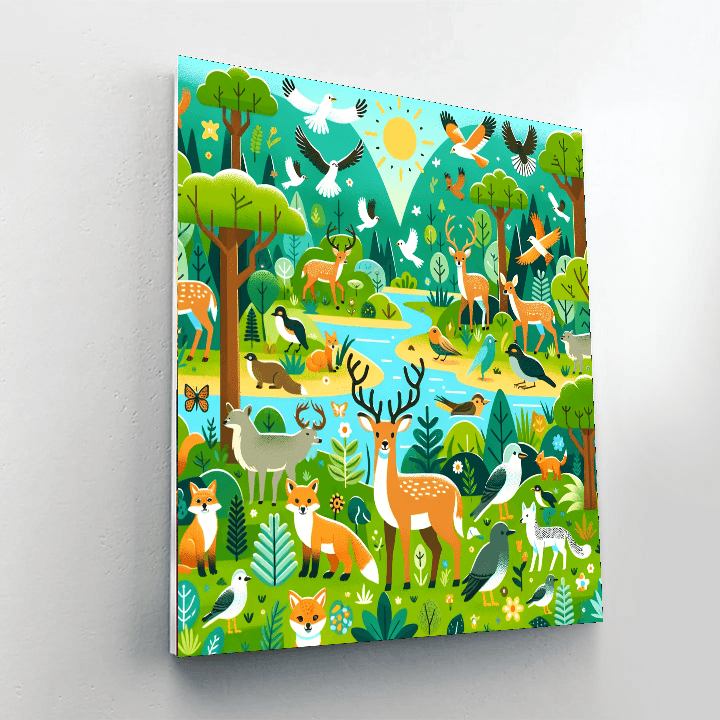 Vibrant Wildlife Exploration Paint By Number