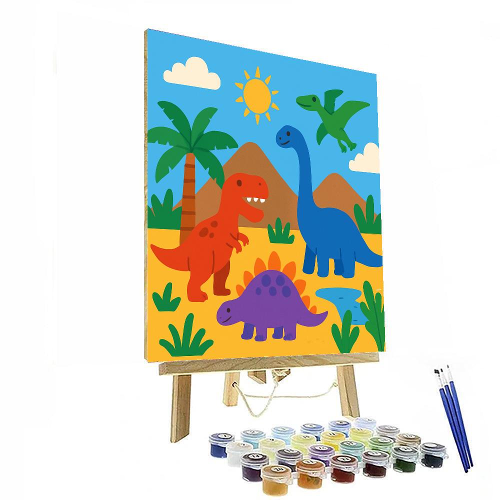 Colorful Dino Discovery Paint By Numbers Kits