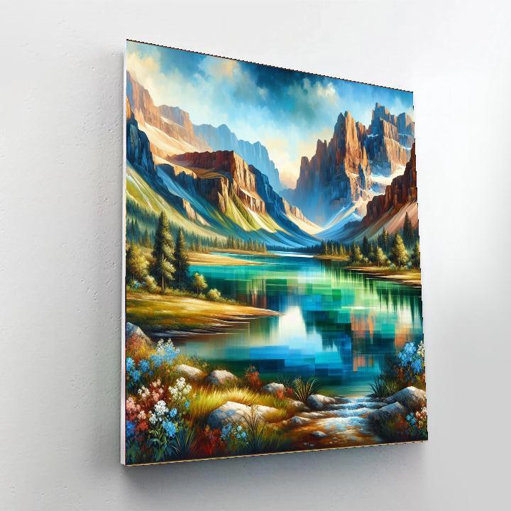 Majestic Rocky Mountains Numbered Painting Kits