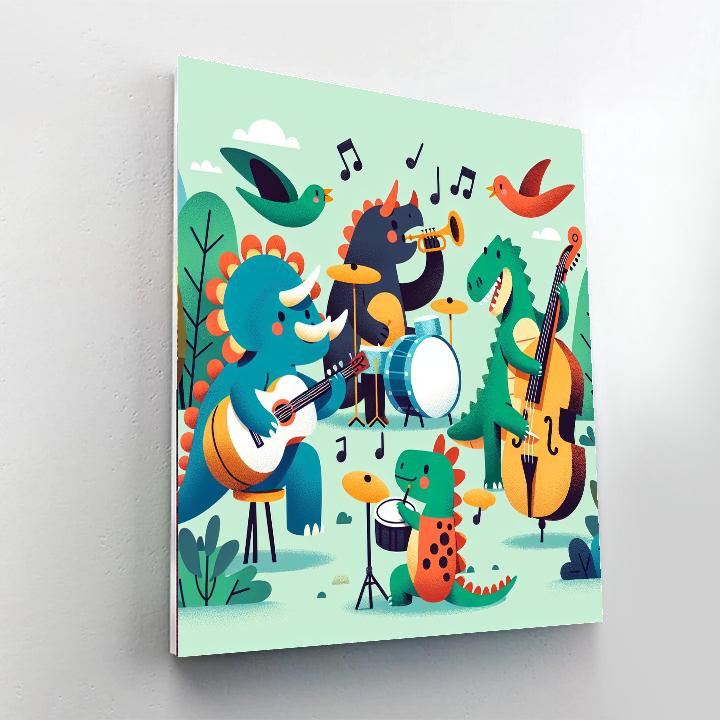 Lively Dino Band Paint By Numbers Kits