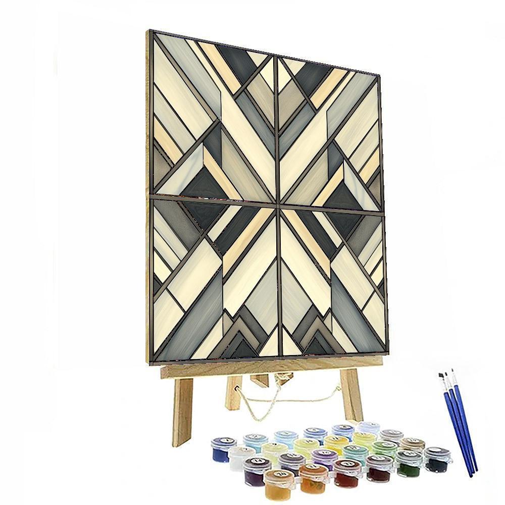 M.C. Escher Inspired Symmetrical Harmony  Number Painting