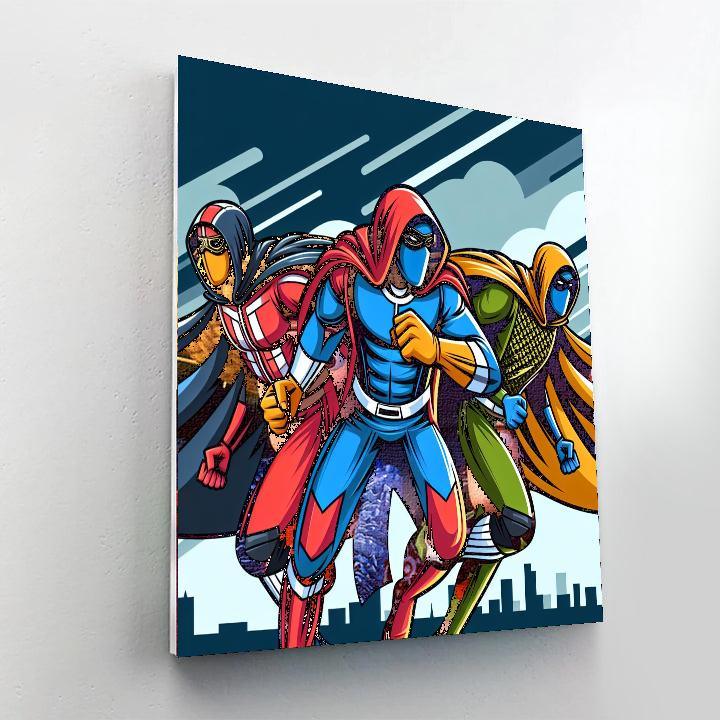 Superheroes Assemble Paint By Numbers Kits