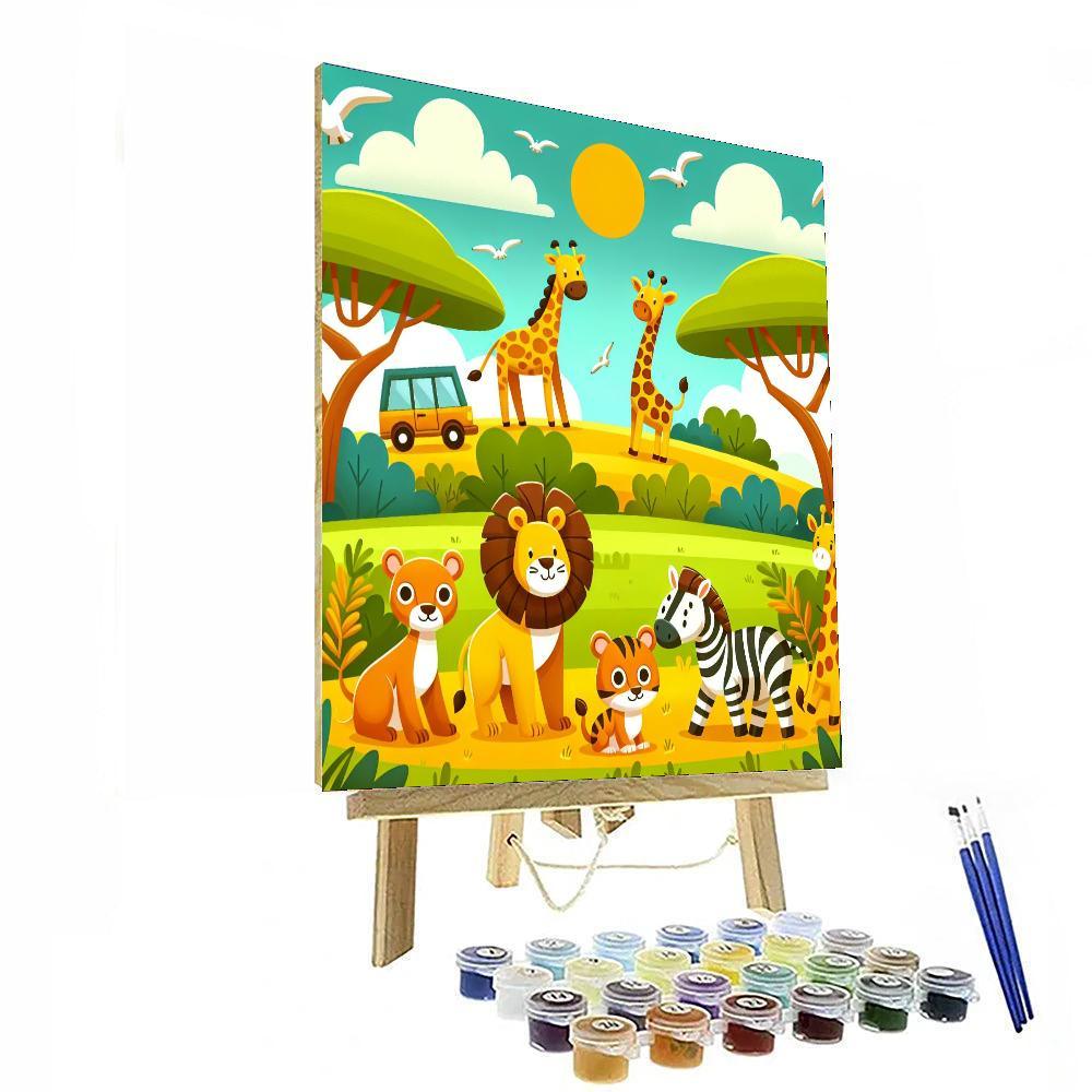 Safari Animals Expedition Numbered Painting Kits