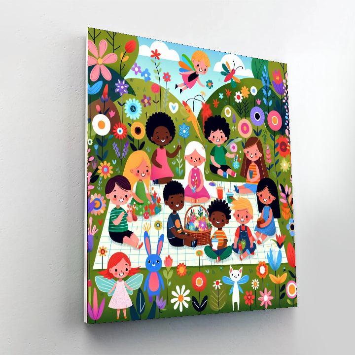 Dreamy Garden Picnic Paint By Color