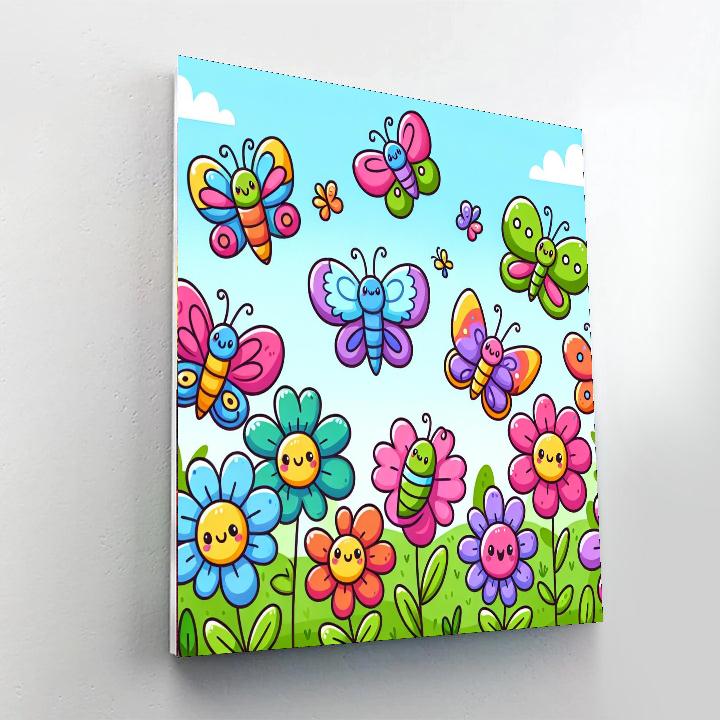 Sunny Butterfly Adventure Paint By Numbers