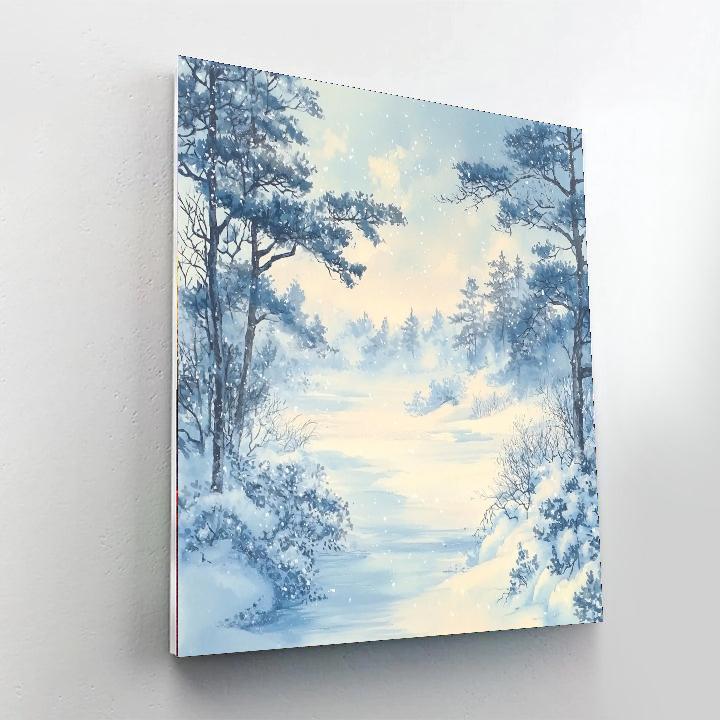 Utagawa Hiroshige Inspired The Silent Snowfall  Painting By Numbers Kit