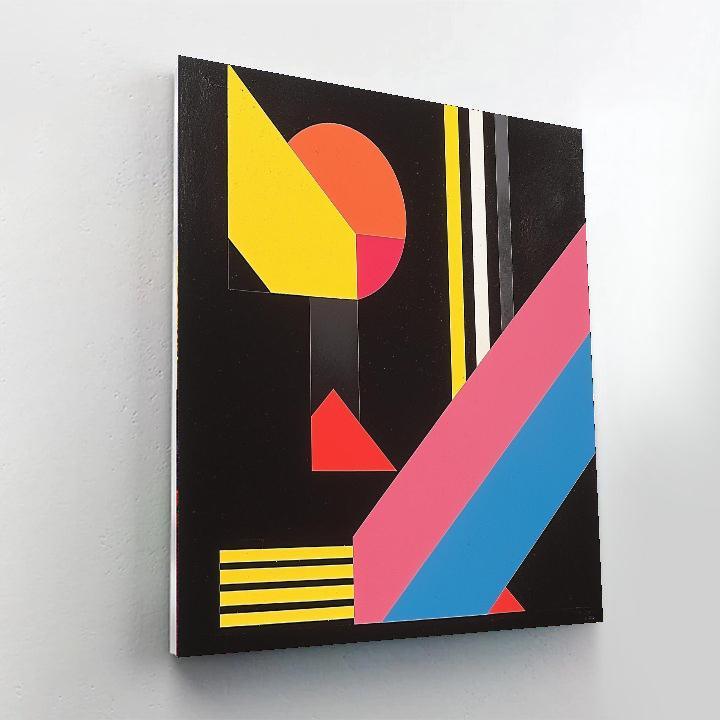 Kazimir Malevich Inspired Reflections Of Space  Number Painting