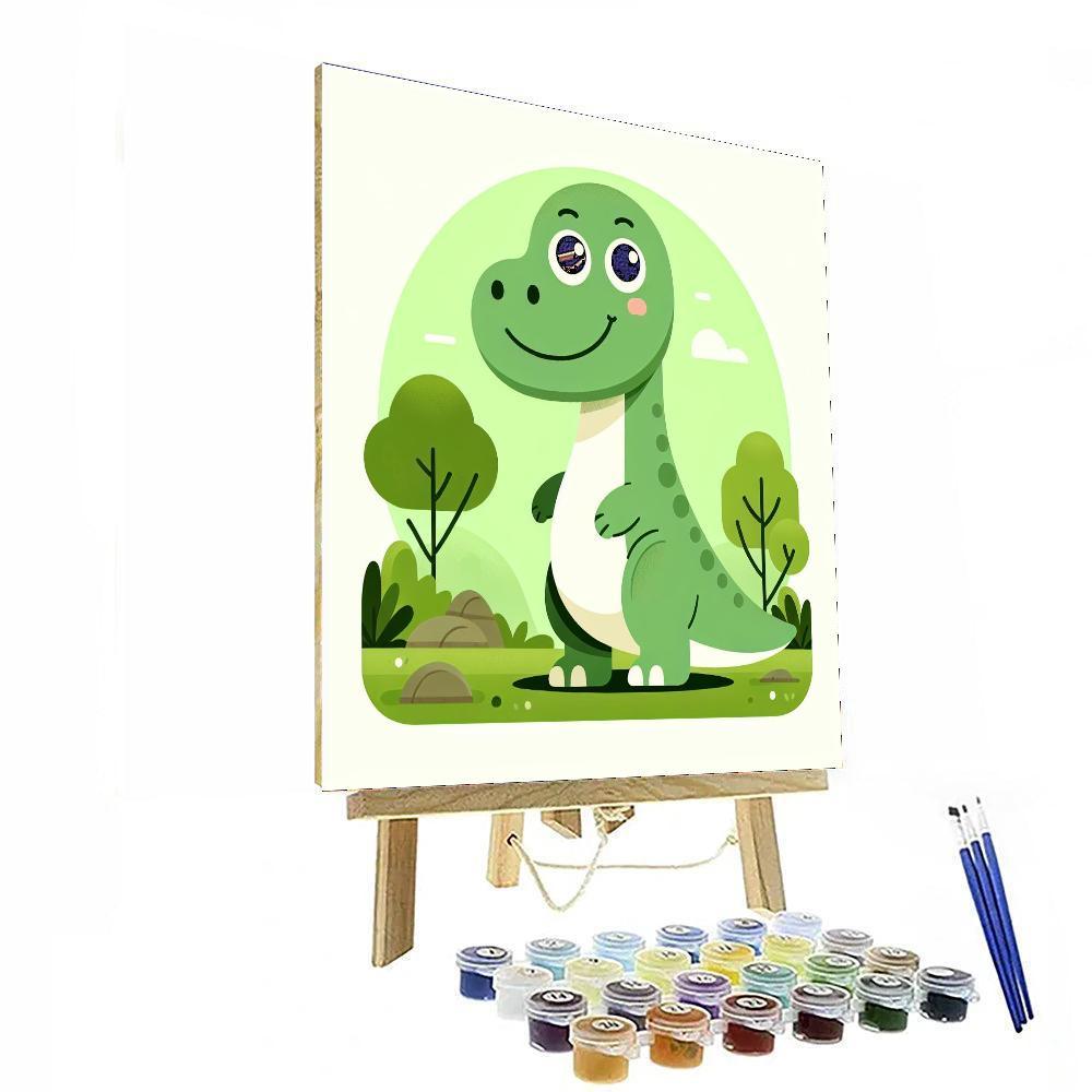 Delightful Dinosaur DIY Paint By Numbers