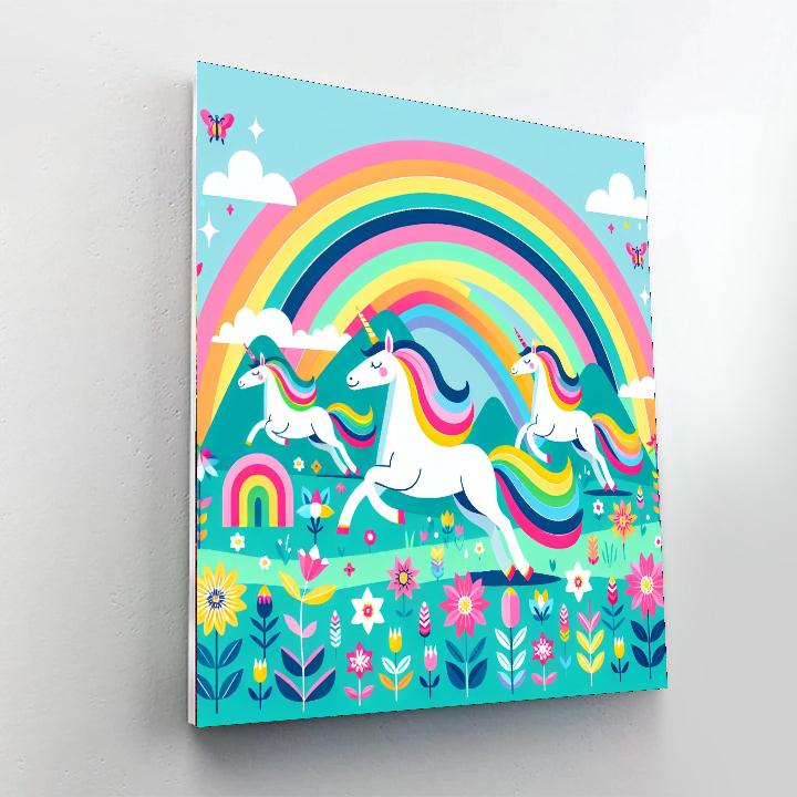 Enchanted Enchanted Unicorn Land Paint By Numbers Art