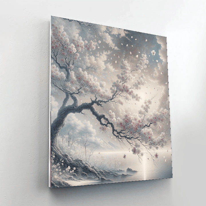Cascading Cherry Blossoms Numbered Painting Kits
