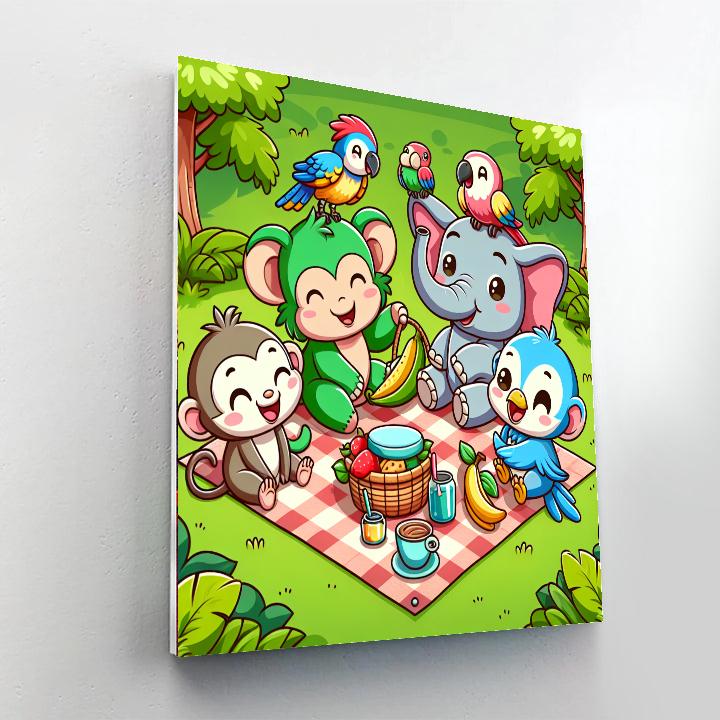 Jungle Friends Picnic Paint By Numbers Kits