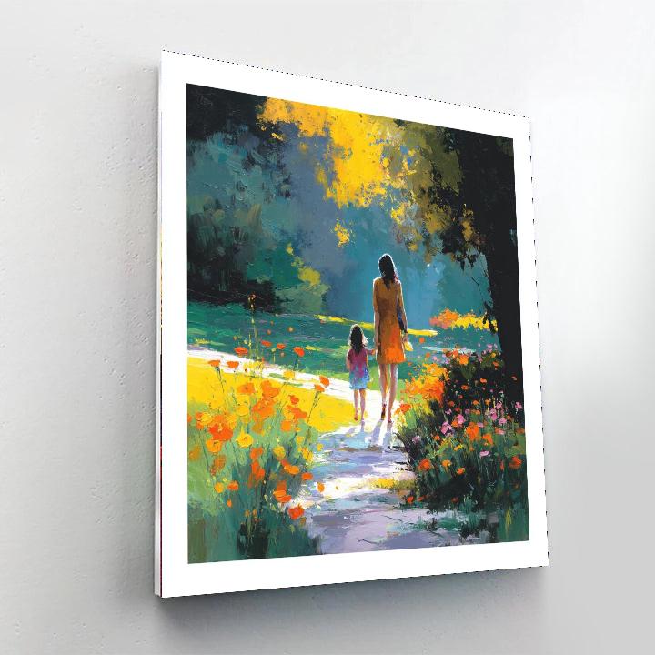 Morning Sunlit Stroll Number Painting