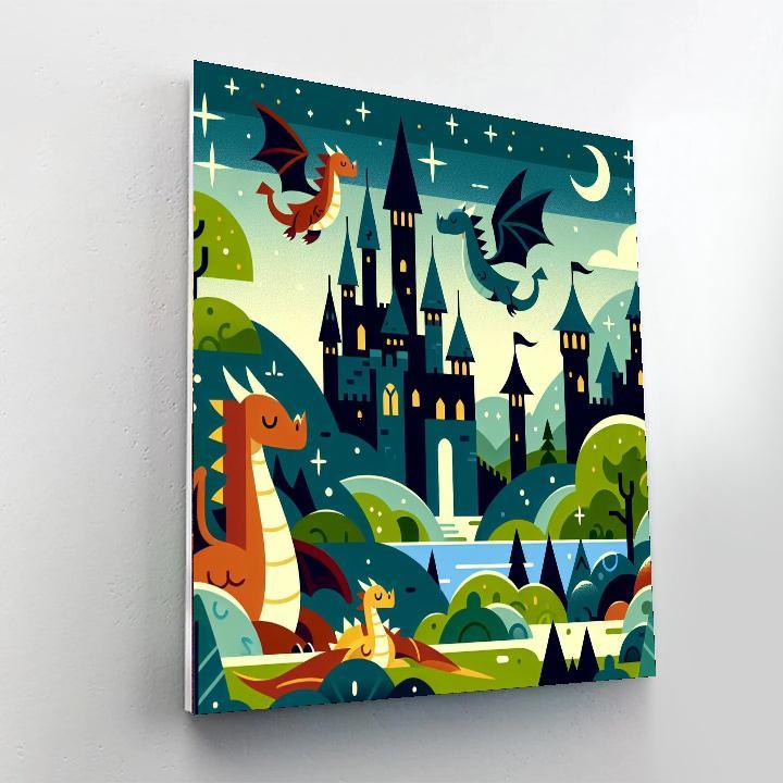 Enchanted Dragon's Realm Numbered Painting Kits