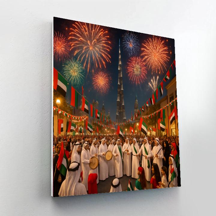 National Day - United Arab Emirates Painting Number Kit