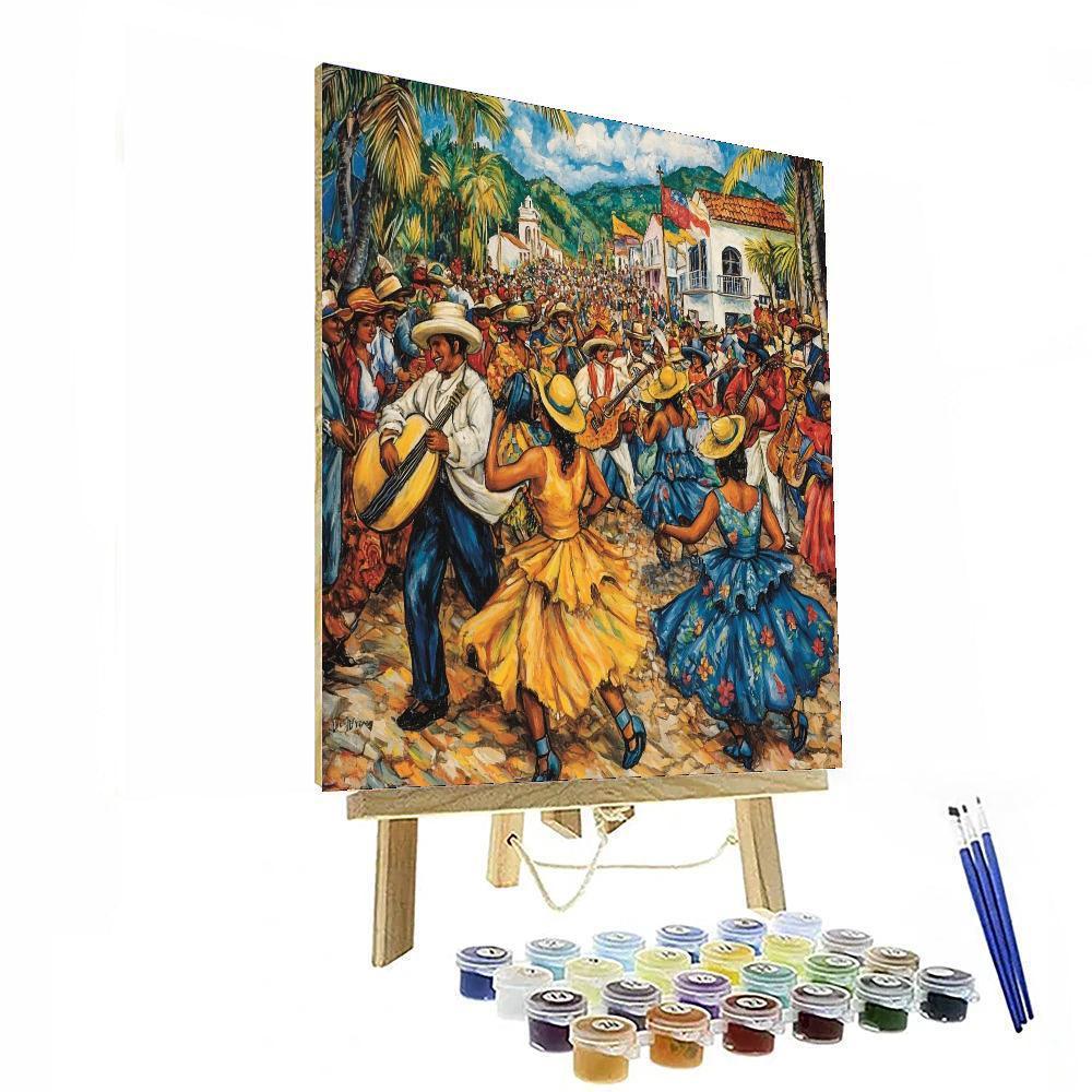 Diego Rivera Inspired Festive Cultural Parade  Paint By Numbers