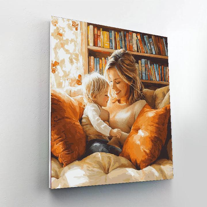 Mommy And Me In A Cozy Nook Paint By Number