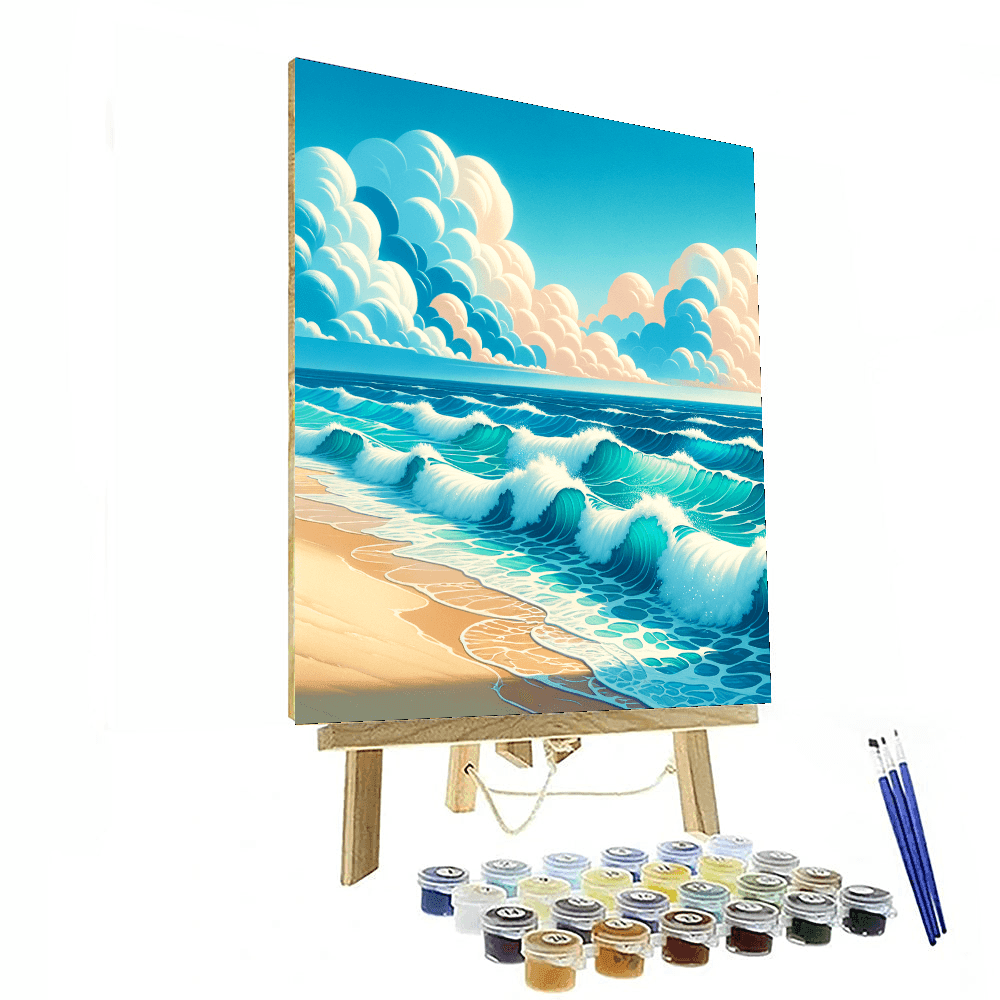 Cheerful Ocean Waves Paint By Numbers Kits