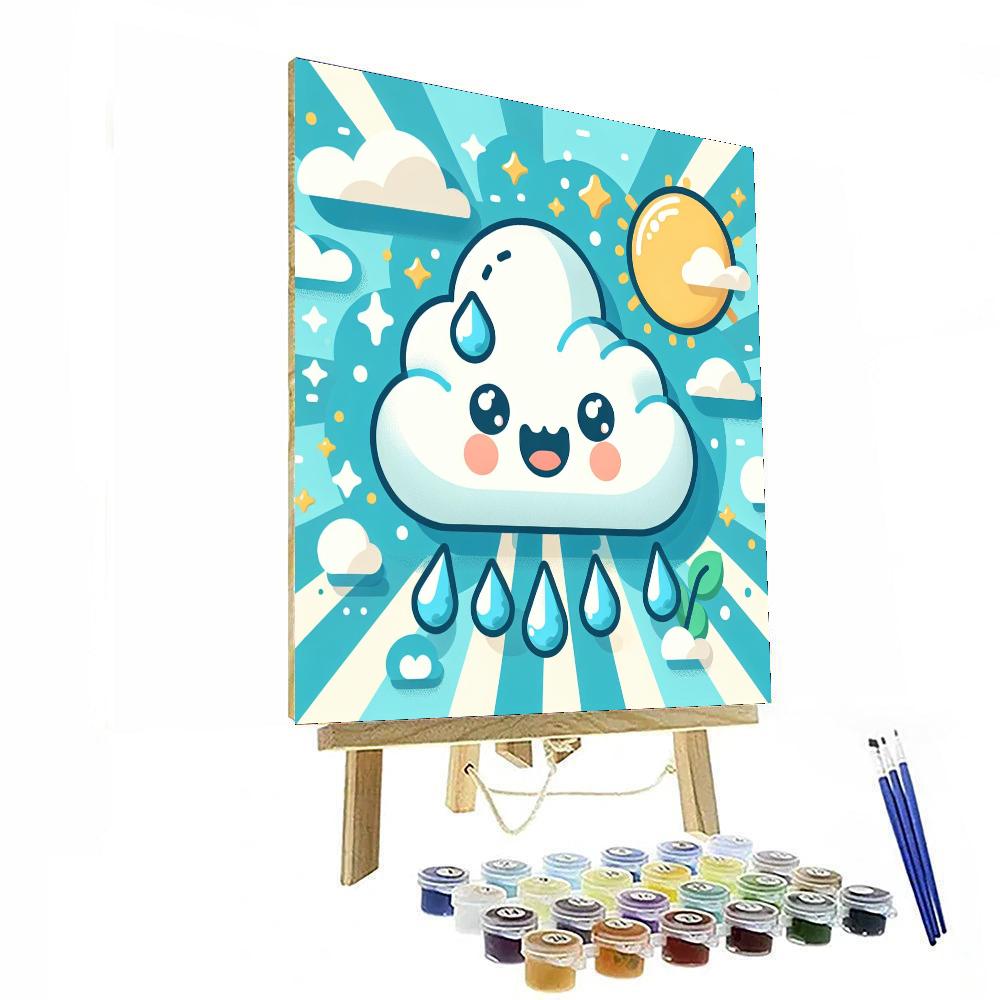 Curly Cloud Painting By Numbers Kit