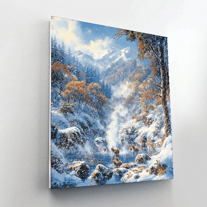 Jigokudani Monkey Park - Nagano Numbered Painting Kits
