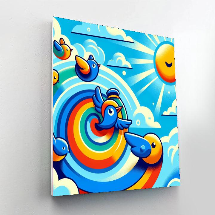 Aerial Adventures With Flying Friends Paint By Number