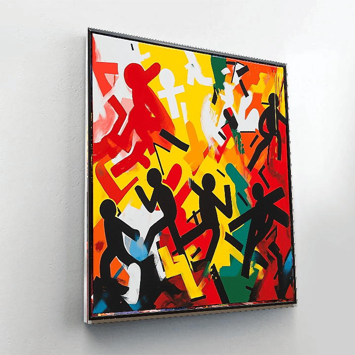 Keith Haring Inspired Kaleidoscope Of Dreams  Painting By Numbers Kit