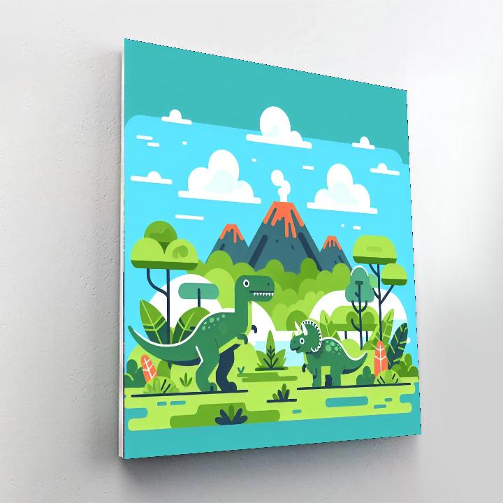 Jurassic Dino Park Paint By Number