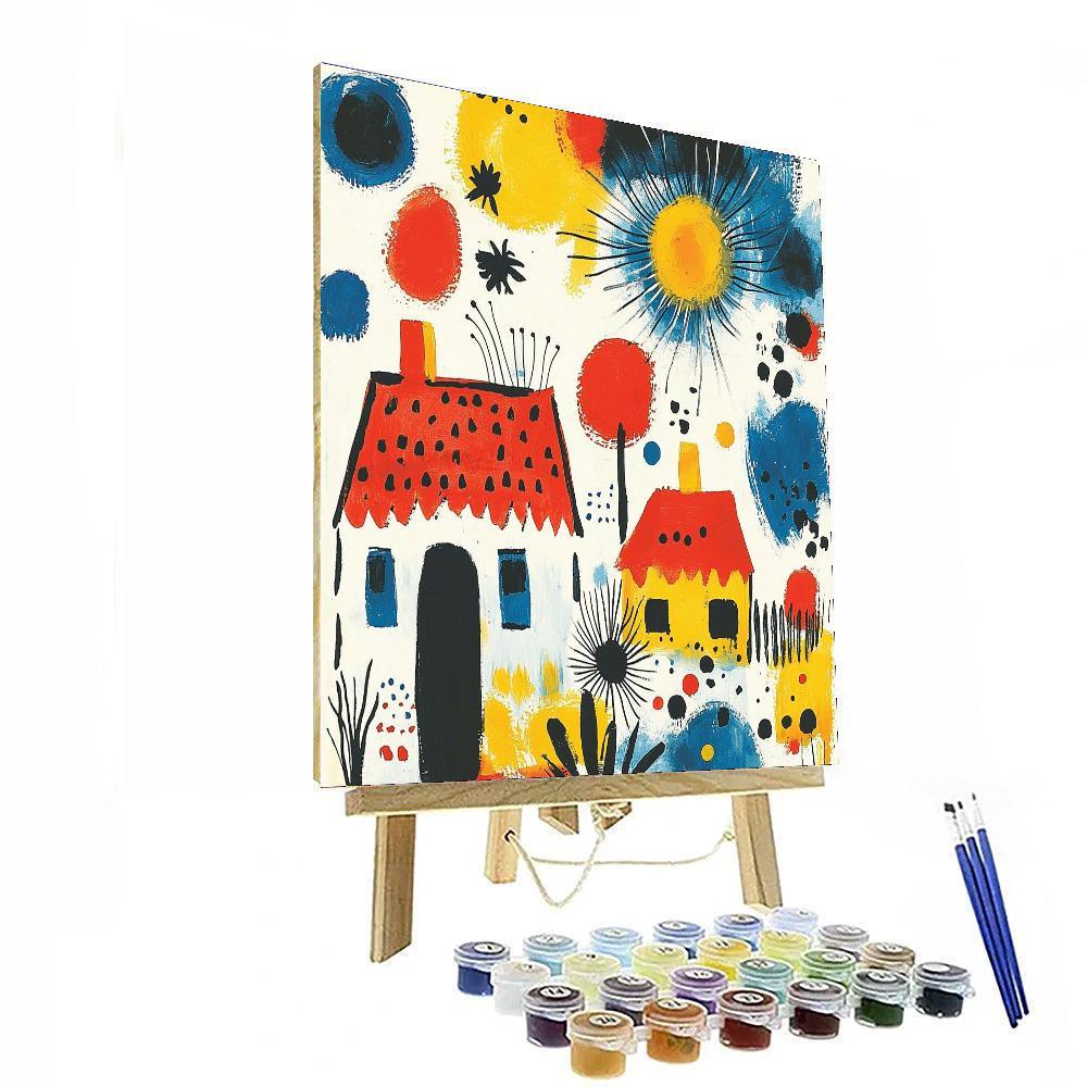 Joan Miró Inspired Whimsical Dreams Of Childhood  Numbered Painting Kits