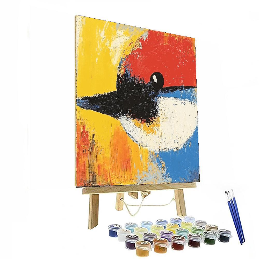 Joan Miró Inspired Radiant Echoes  Painting Number Kit