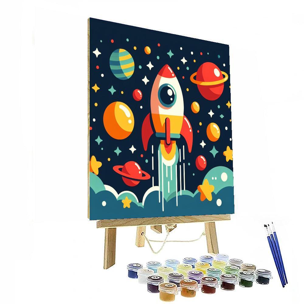 Exciting Outer Space Painting By Numbers Kit