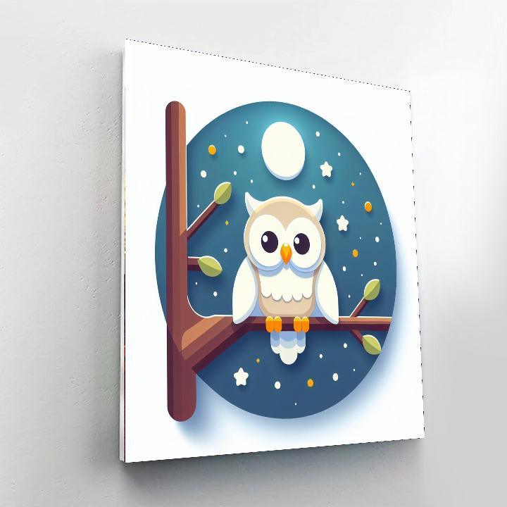 Adventure Awaits Owl Painting Number Kit