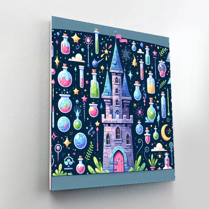 Mystic Wizard Tower Paint By Number