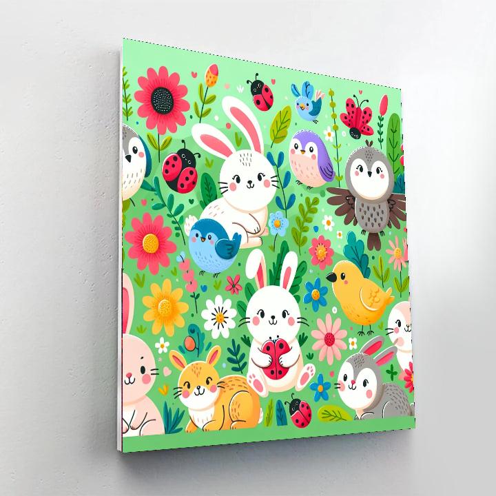Cheery Critters Paint By Numbers Art