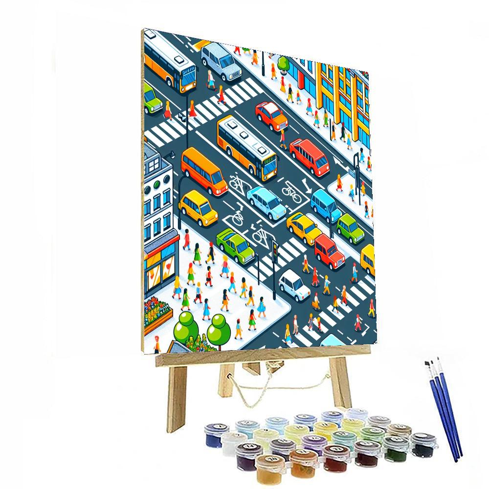 City Traffic Adventure Paint By Number