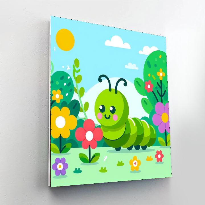 Giggly Caterpillar Numbered Painting Kits