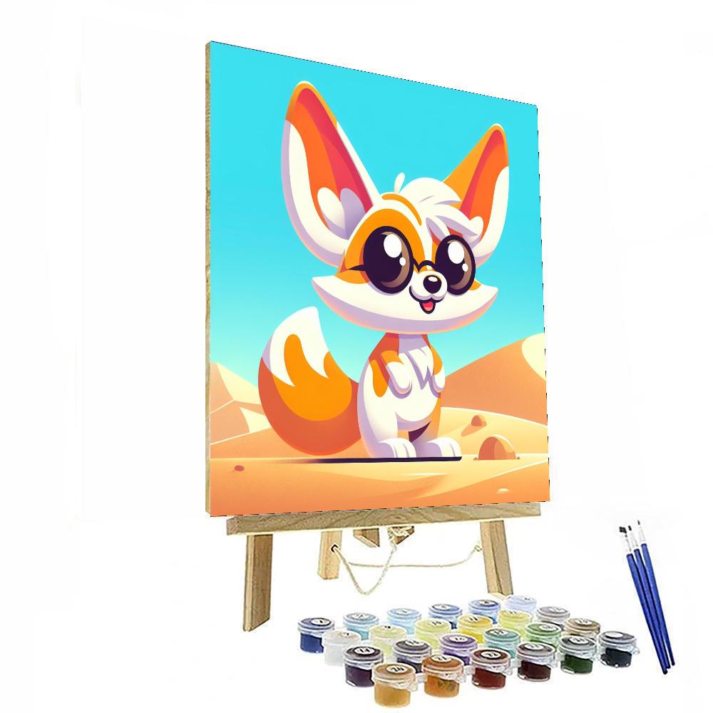 Funky Fennec Fox Painting By Numbers Kit