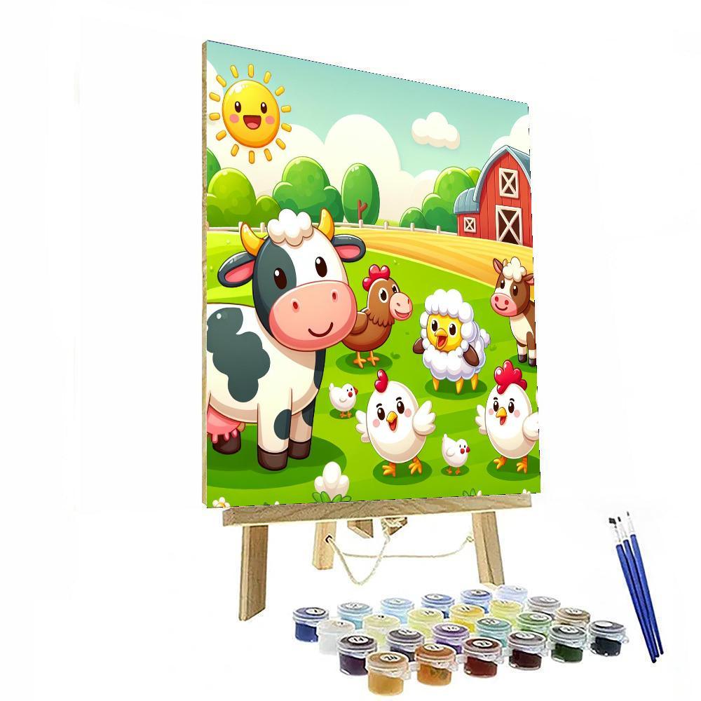 Adorable Farmyard Paint By Numbers Art