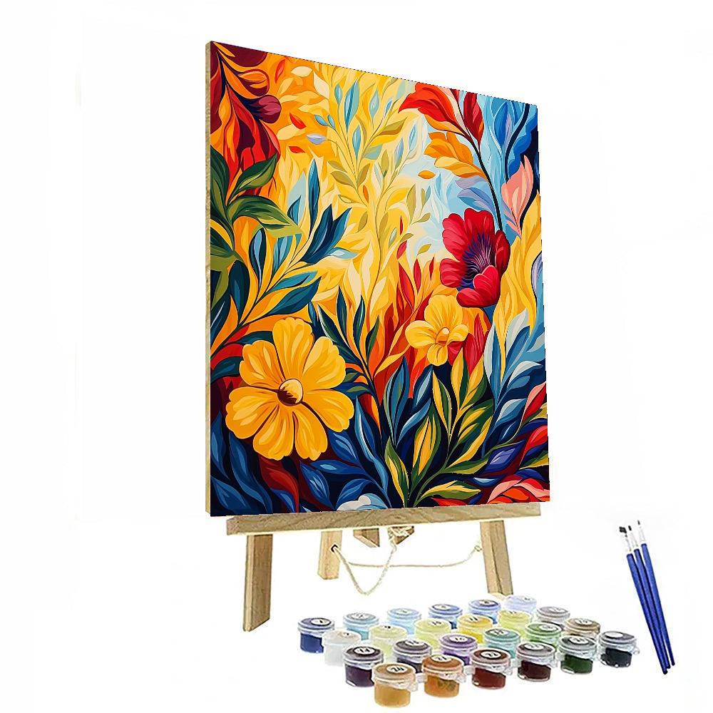 Frida Kahlo Inspired Floral Spirit Awakening  Painting By Numbers Kit