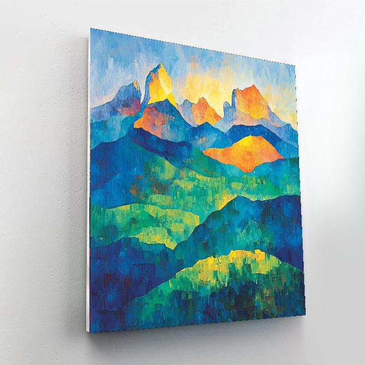 Paul Cézanne Inspired Mountainous Whimsy  Paint By Numbers Art