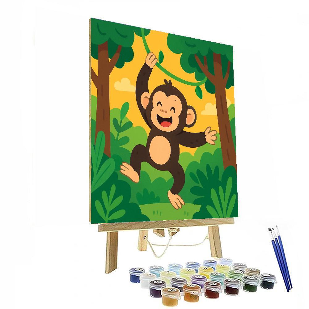 Gleeful Chimpanzee DIY Paint By Numbers