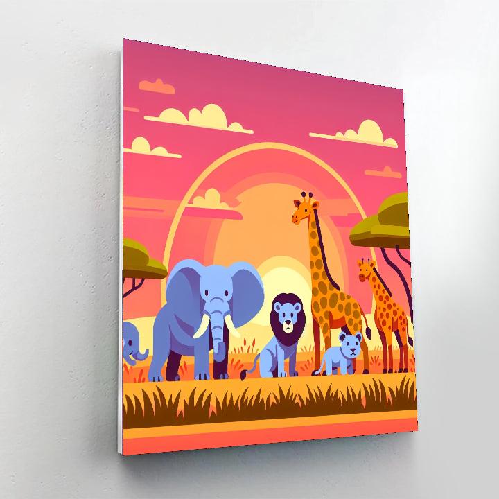 Savannah Safari Sunset Paint By Numbers