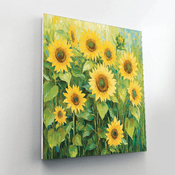 Claude Monet Inspired Joyful Sunflower Garden  Paint By Numbers Kits