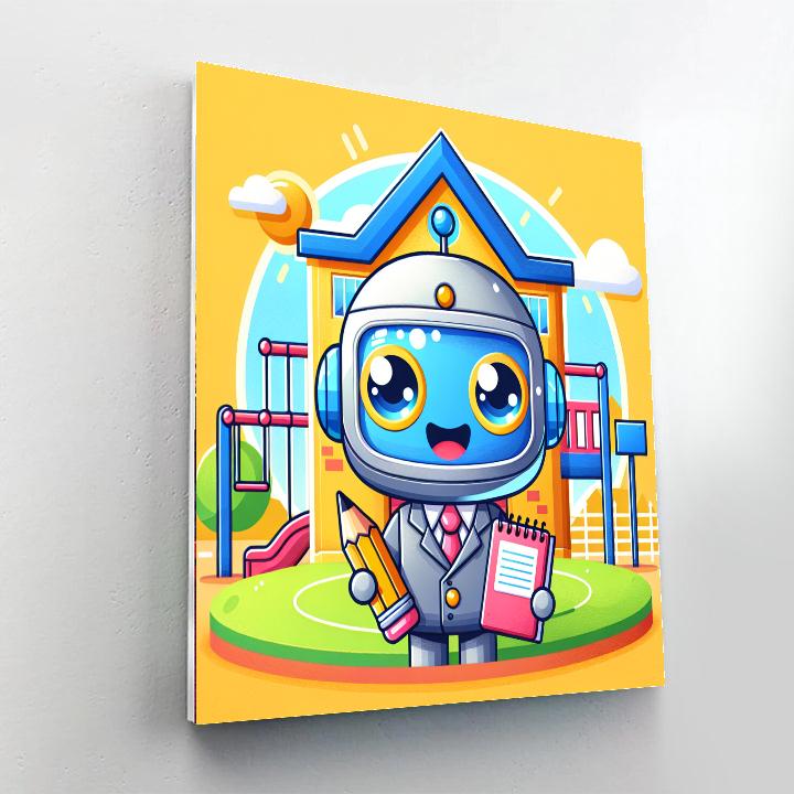 Robot's First Day At School Paint By Numbers Kits