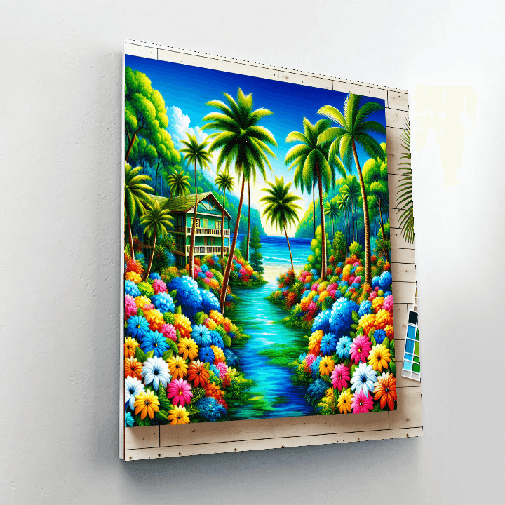 Summer Oasis Painting Number Kit