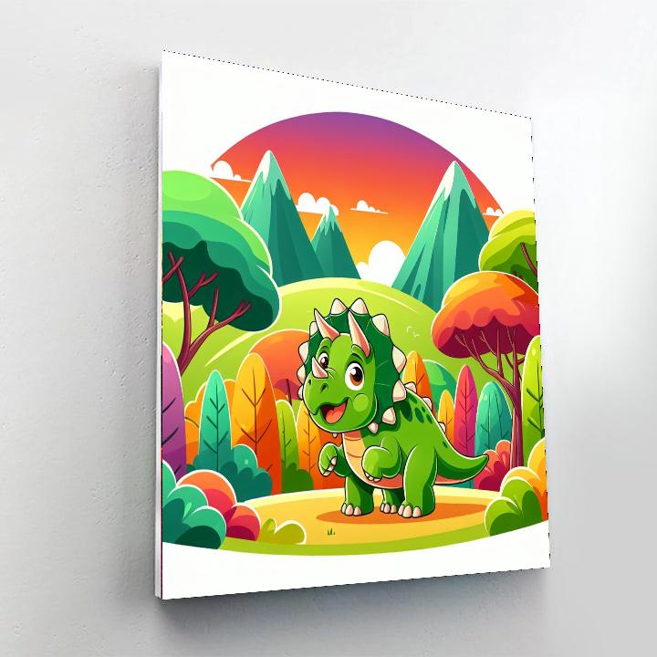 Gigantic Triceratops DIY Paint By Numbers