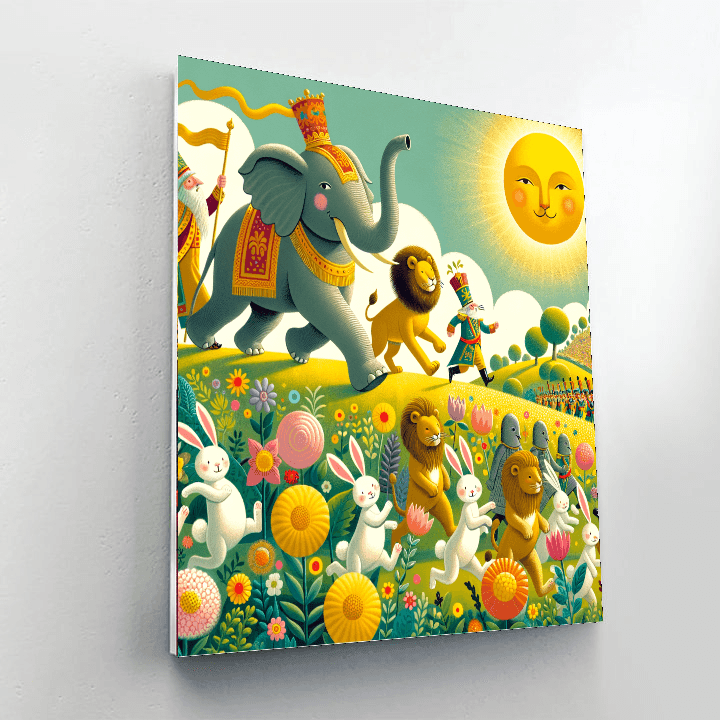 Merry Animal Parade Paint By Numbers Art